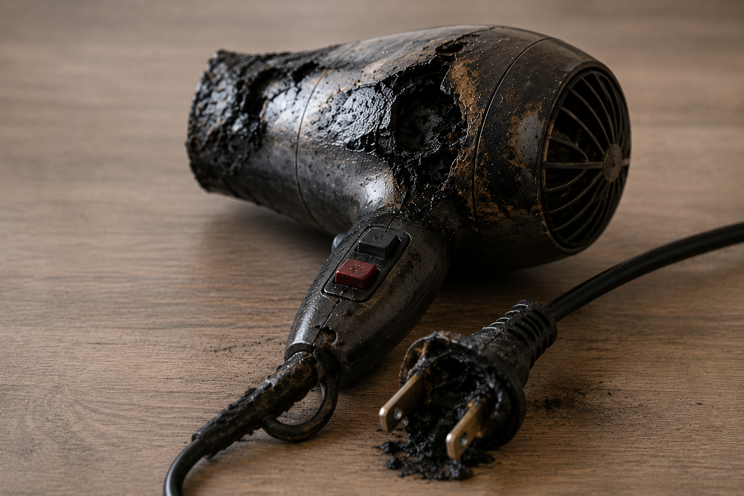 Defective household hair dryer that may be involved in a product liability claim