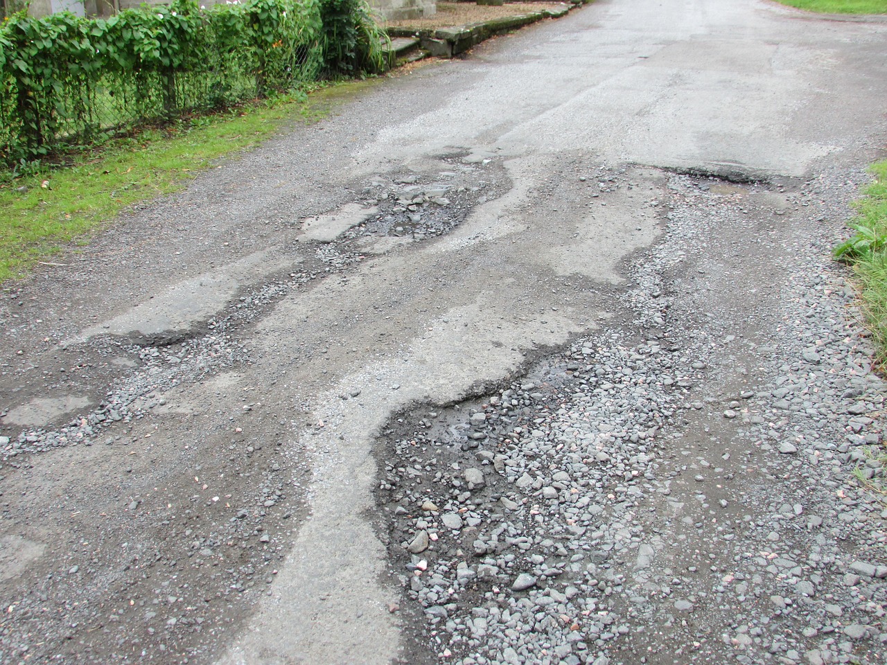 Uneven pavement creating a trip and fall example